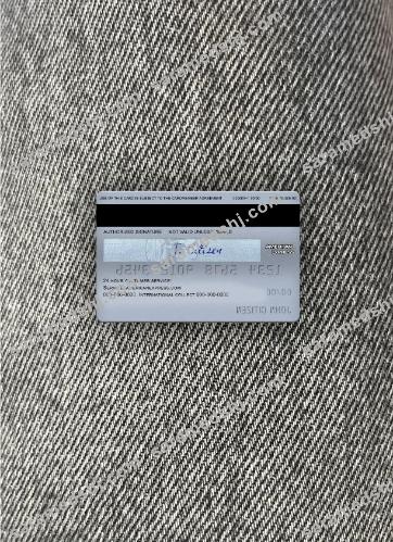 USA Bank of the West bank AMEX platinum card photolook back